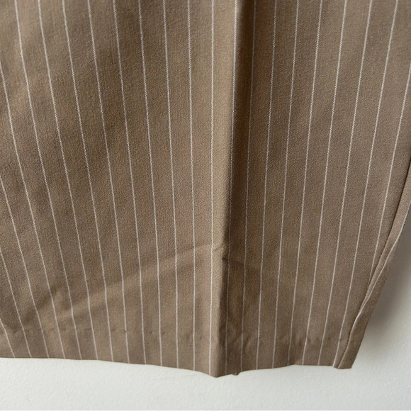 Sans Souci beige‎ / taupe pinstripe mini skirt  small - Picture 5 of 7
